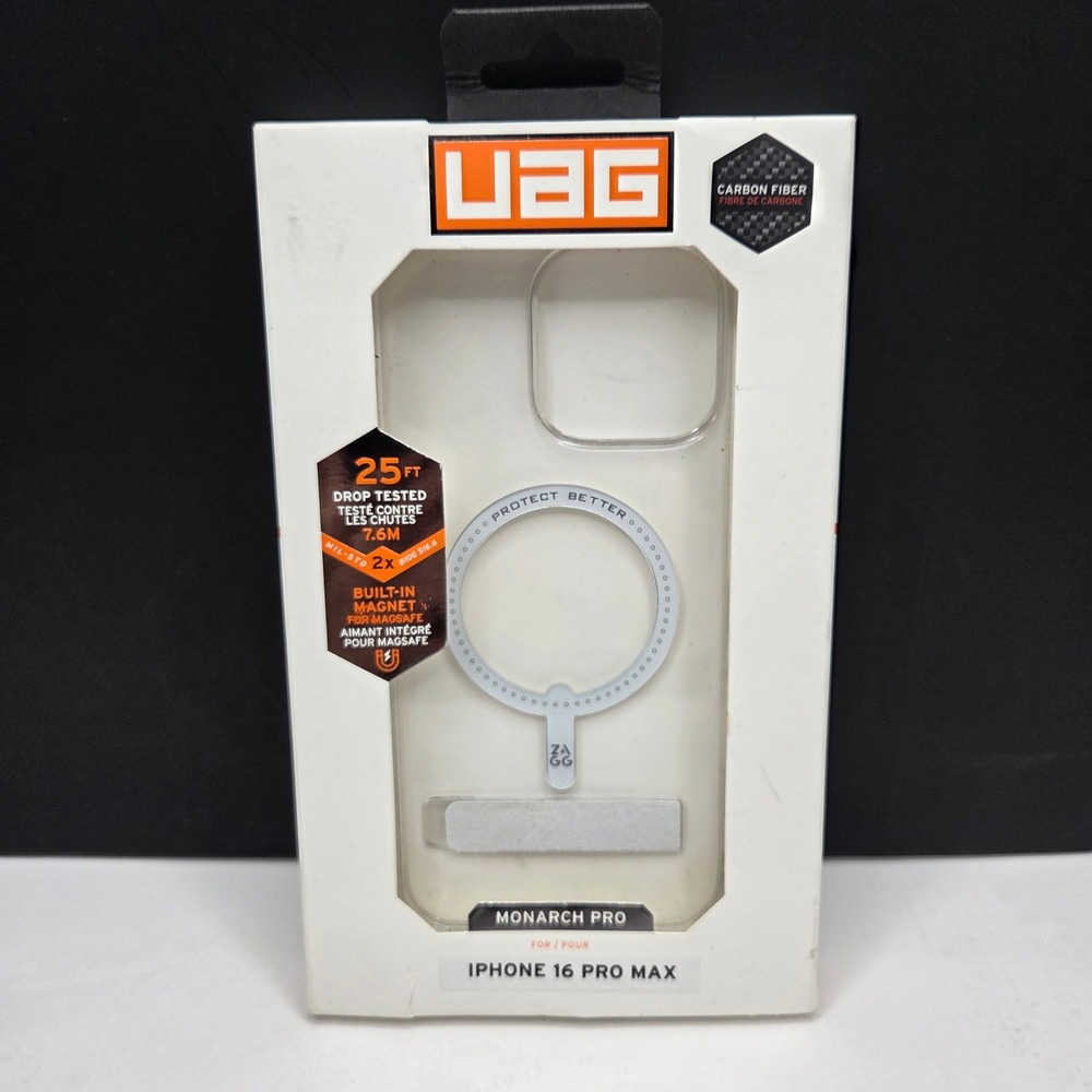 UAG iPhone 16 Pro Max Case Monarch Pro MagSafe Carbon Fiber Rugged Cover